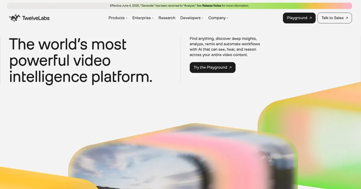Twelve Labs - screenshot
