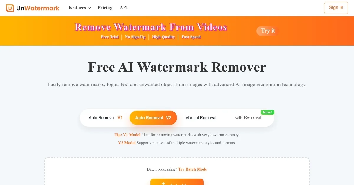 UnWatermark - screenshot