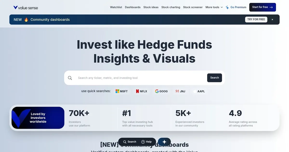 Value Sense - screenshot