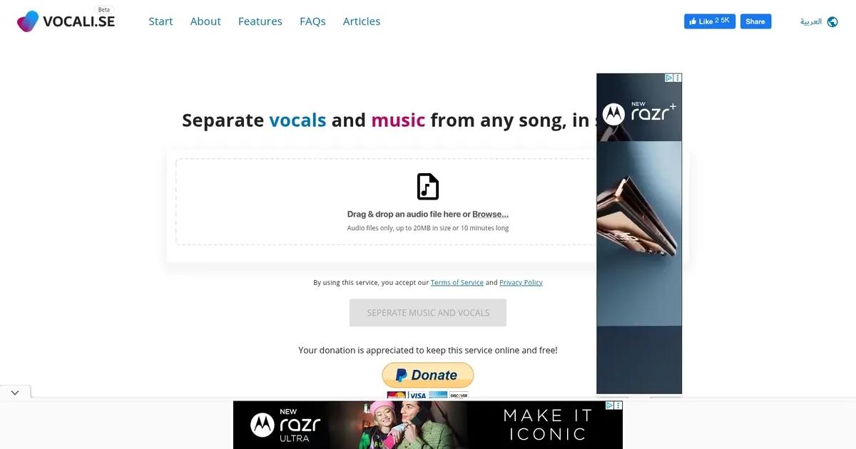 Vocali.se - screenshot