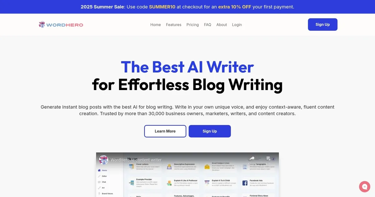WordHero - screenshot